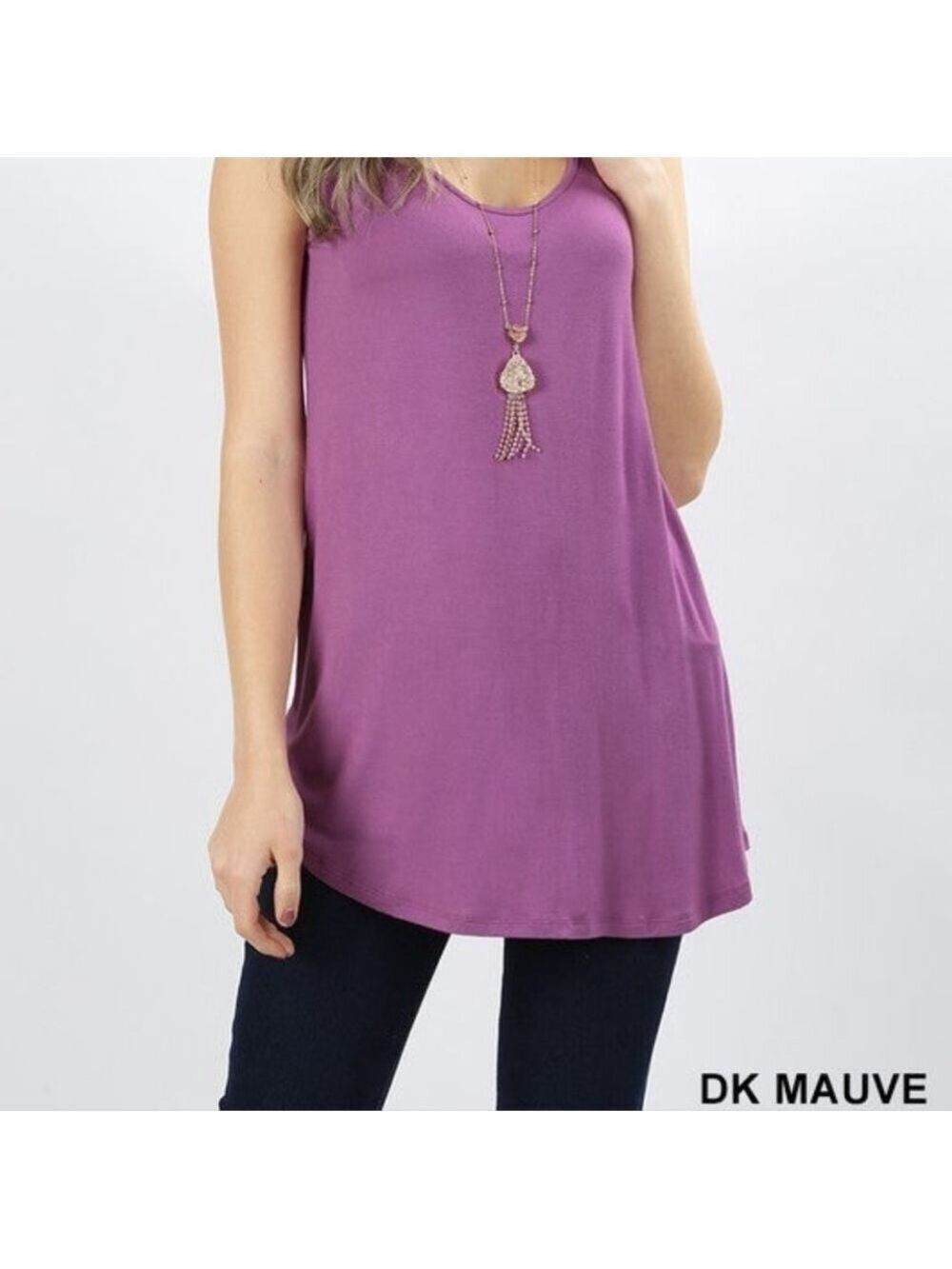 ZENANA Sleeveless Tank Top Lilac Color Size Medium NWT